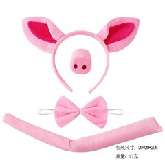 ハロウィンクロスボーダーホットスタイルかわいいピンクの豚動物ドレスアップヘッドバンド漫画ぬいぐるみセット