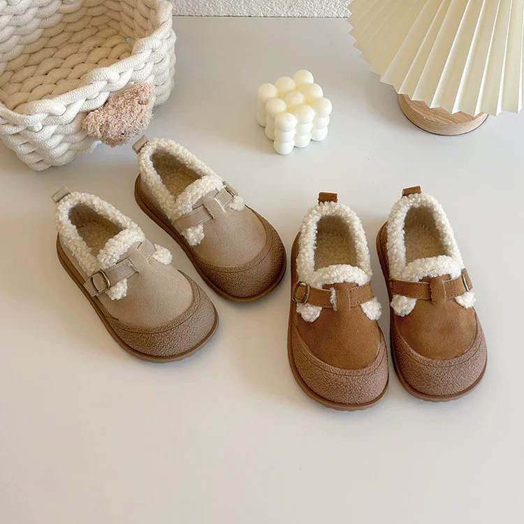 Детская обувь для девочек Вторая хлопковая обувь осень-зима 2024 новые зимние сапоги плюс плюшевые меховые ботинки для малыша