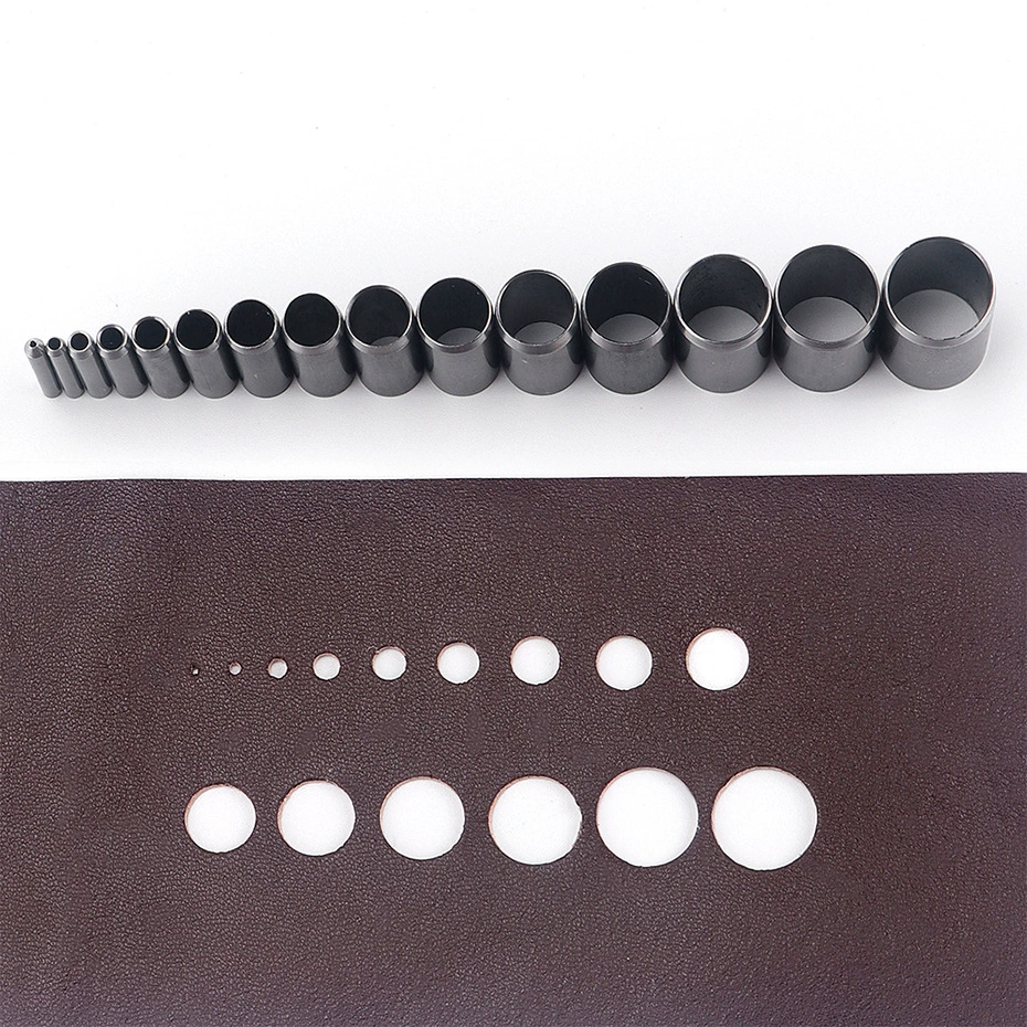 Набор из 15 предметов: дырокол для ремня для часов, дырокол, форма для круглого режущего ножа, форма для круглого реза из кожи, круглый дырокол