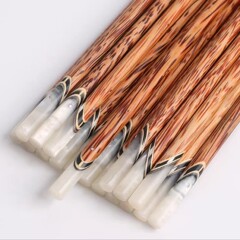 ベトナム手作り波紋貝殻ココナッツ箸レストラン高級木箸滑り止め防かび箸