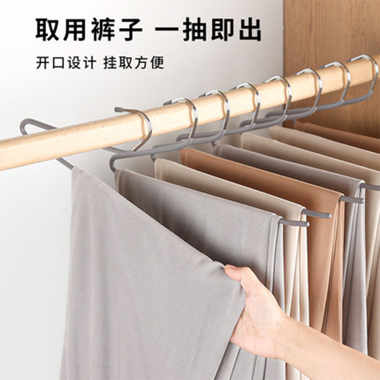 Trouser rack wholesale magic pants rack household seamless goose-shaped z-shaped pants rack hanging storage artifact wardrobe hanger non-slip