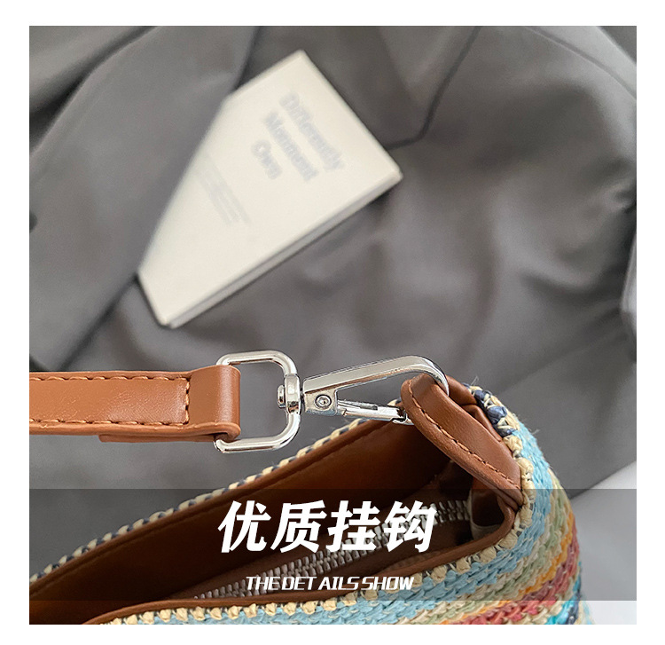Handmade woven bag for women, 2025 new style straw woven bag, versatile shoulder bag, seaside vacation crossbody bag, bucket bag undefined