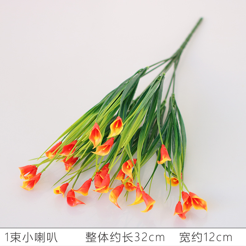 Venta al por mayor Mini simulación estrellado flor artificial planta verde bonsai planta decorativa pequeña flor de plástico sola planta de agua pequeño altavoz