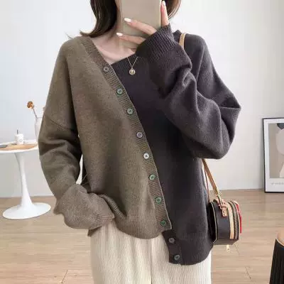 Knitted sweater for leisure, autumn