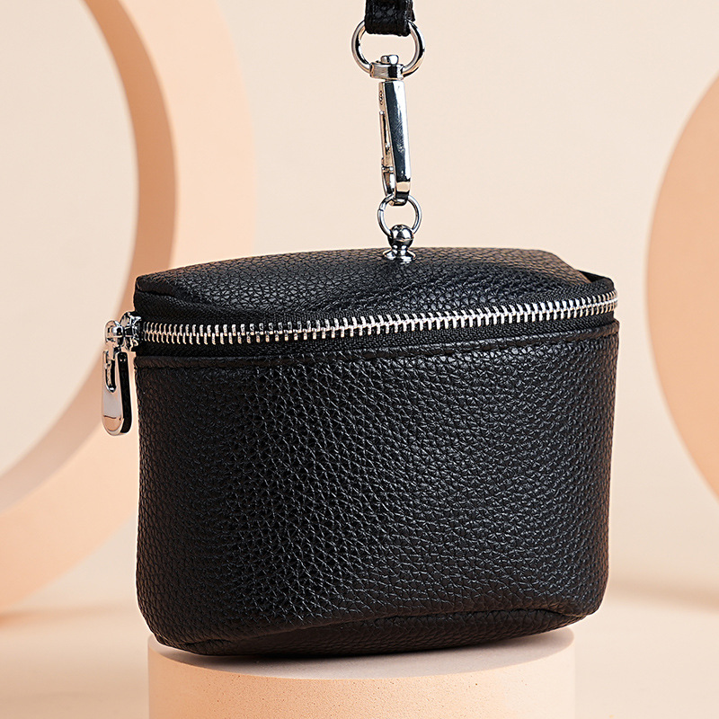 Mini damas de piel suave lichi cuadrado cuerdas pequeñas bolsas de cambio creativas de piel suave lápiz labial pequeños objetos