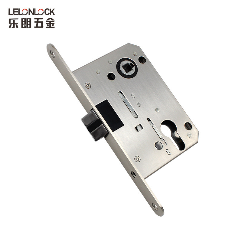 Accesorios de cerradura de puerta interior de acero inoxidable cuerpo de cerradura silenciosa 5572 agujero de cerradura de lengua única cuerpo de cerradura de puerta de dormitorio