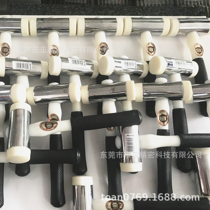 英国THOR雷神尼龙胶锤可换锤粒白色胶锤尼龙柄安全工业用白胶锤粒
