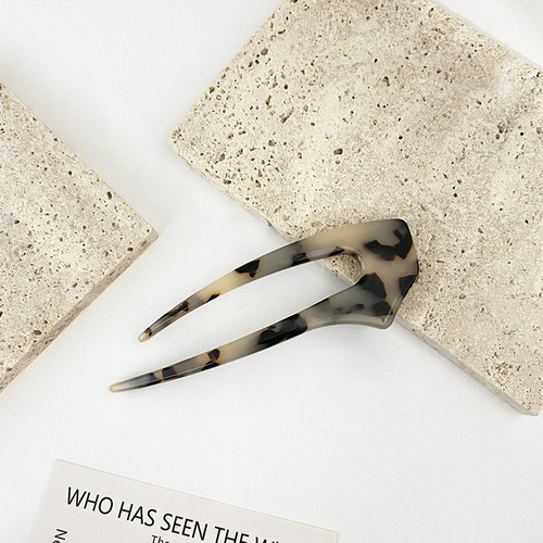 Korean Dongdaemun Leopard-Print Hair Clip, Instagram-Friendly Retro Acetate Design, Ultra-Girly Elegance for Updos—Premium-Looking Hair Accessories