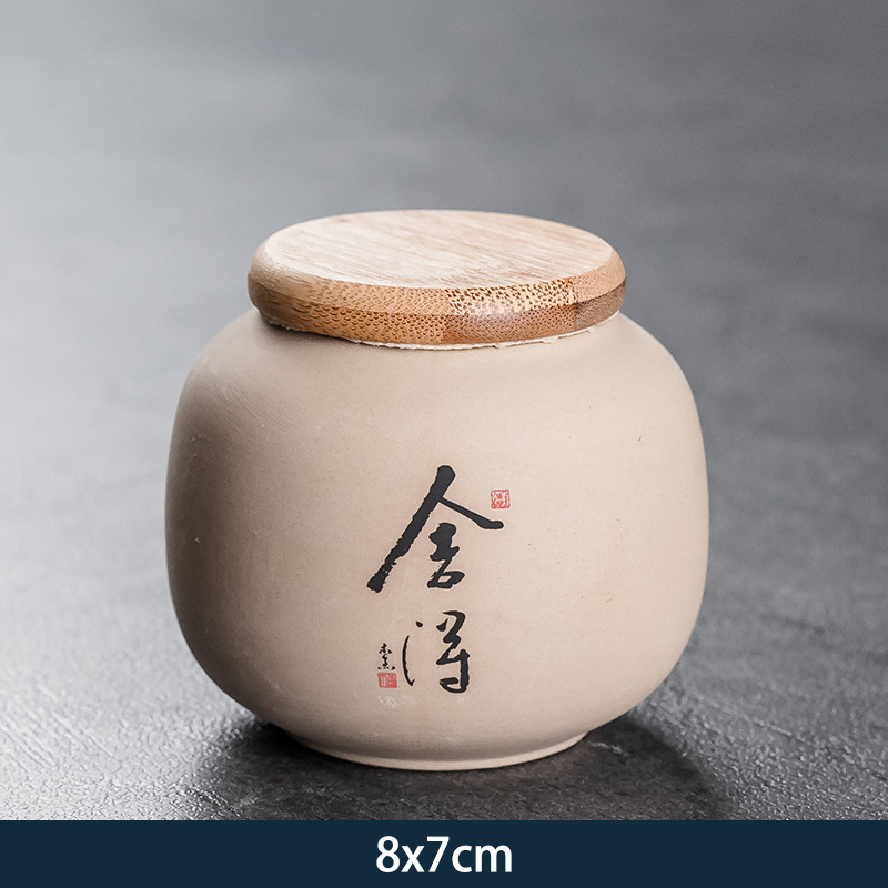 원래 도자기 대나무 뚜껑 항아리/셰더