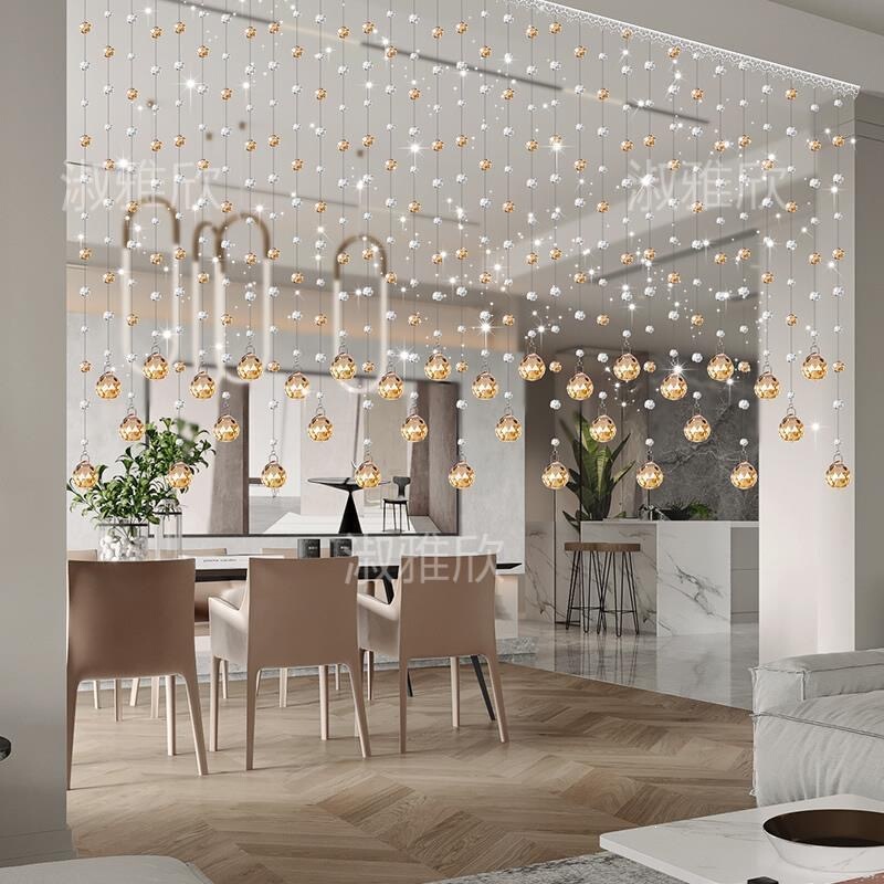 Crystal Bead Curtain Partition Curtain for Living Room and Bedroom, Bead Hanging Curtain, Door Curtain Decoration, Light Luxury Entryway, Home Use, No-Drill Installation, New Model Crystal Bead Curtain Partition Curtain for Living Room and Bedroom, Bead Hanging Curtain, Door Curtain Decoration, Light Luxury Entryway, Home Use, No-Drill Installation, New Model