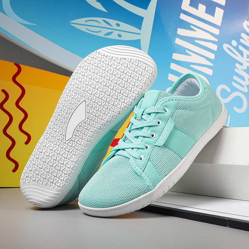 Nuevos zapatos casuales transfronterizos de cabeza ancha descalza con suela suave antideslizante zapatos deportivos transpirables para caminar zapatos de ejercicio para correr en bicicleta