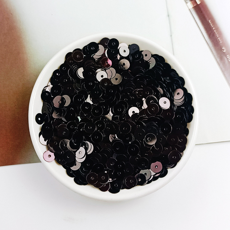 Yaluo PET lentejuelas 6MM ronda plana agujero medio DIY plata fondo multicolor de detección de Chuck de comercio exterior color mezclado PIN de fábrica