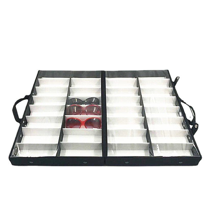 Pvc Transparent Cover Glasses Storage Box Satchel 32 Pieces Sunglasses Suitcase Street Stall Glasses Display Display Box