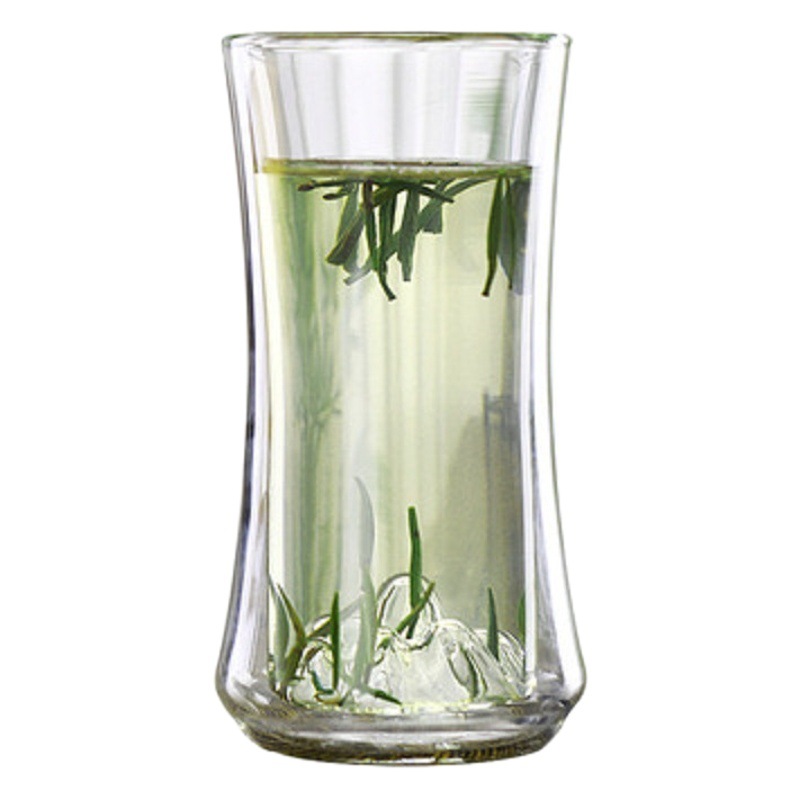 Nuevo Internet celebridad vidrio de doble capa montaña taza de té verde engrosada resistente al calor transparente taza de té de montaña taza de montaña