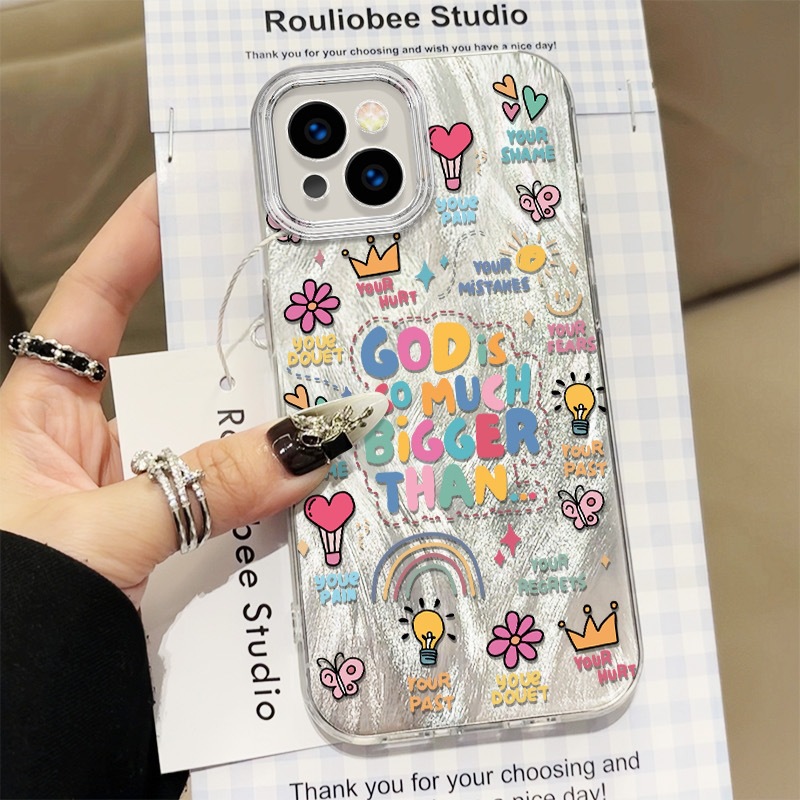 35g Weight iPhone Applicable Brands Phone Cases Classification PC Material Slogan, Colorful, Heart Shape Pattern Cute Style PC Slogan Colorful Heart Shape Cute Phone Cases Phone Accessories 8
