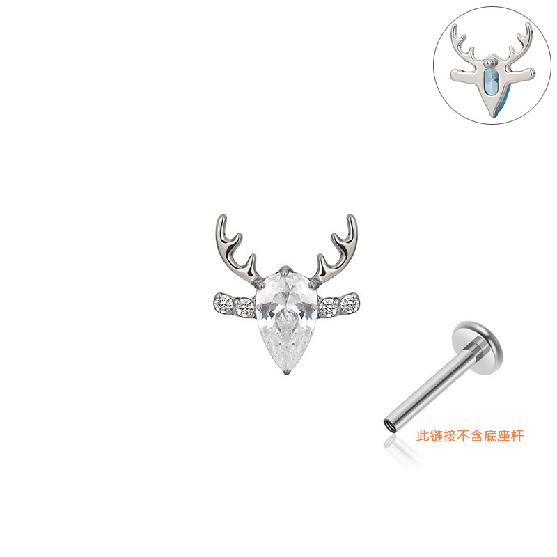 Labret stud lip piercing jewelry styling detail