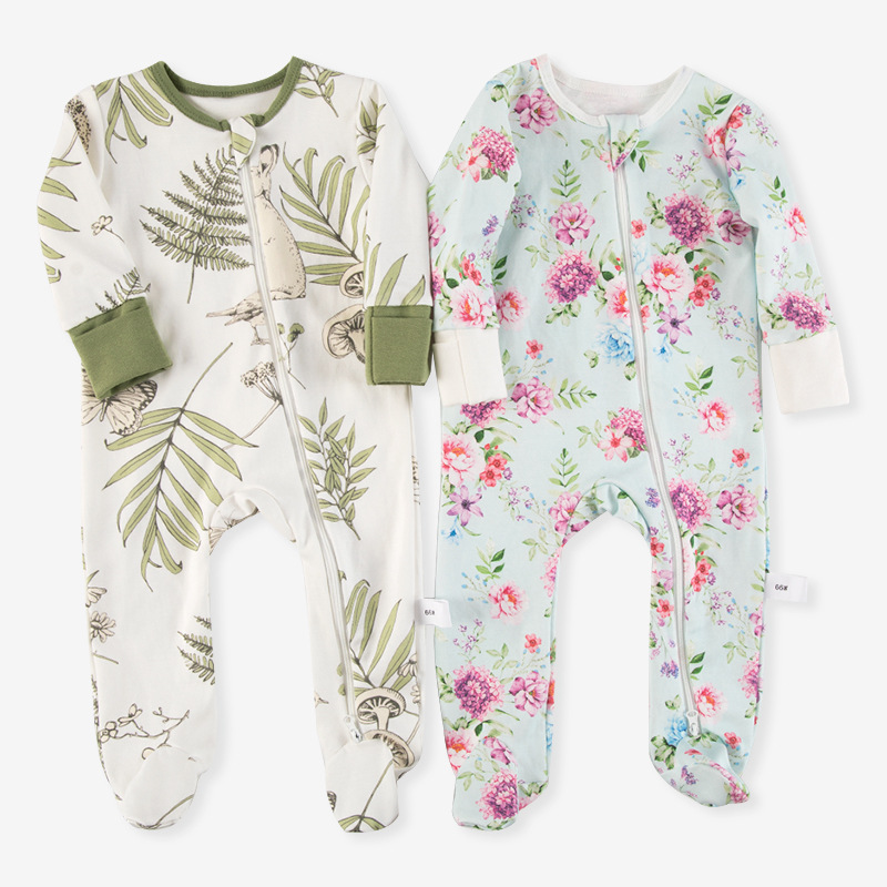 Mayorista personalizado europeo y americano algodón bata bata de manga larga primavera y otoño invierno bebé trepa ropa de trepa para niños