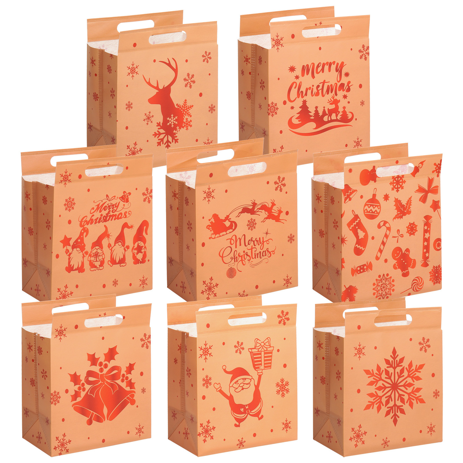 Engrosar las bolsas de Navidad no tejidas bolsas de regalo grandes bolsas de regalo promoción de tiendas de centros comerciales bolsas de mano se pueden imprimir logotipos image 6