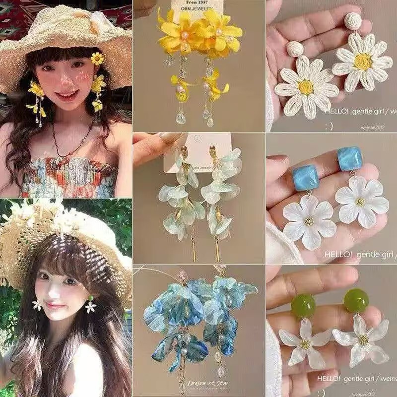 Bright Holiday~Super Fairy Geometric Tassel Earrings, Beach Resort Style Studs, Extremely Beautiful, Fashionable and Versatile Women's Earrings Bright Holiday~Super Fairy Geometric Tassel Earrings, Beach Resort Style Studs, Extremely Beautiful, Fashionable and Versatile Women's Earrings