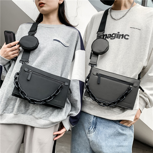 Functional style crossbody bag men's trendy brand street trend small backpack men's chest bag ins Japanese student personalized waist bag