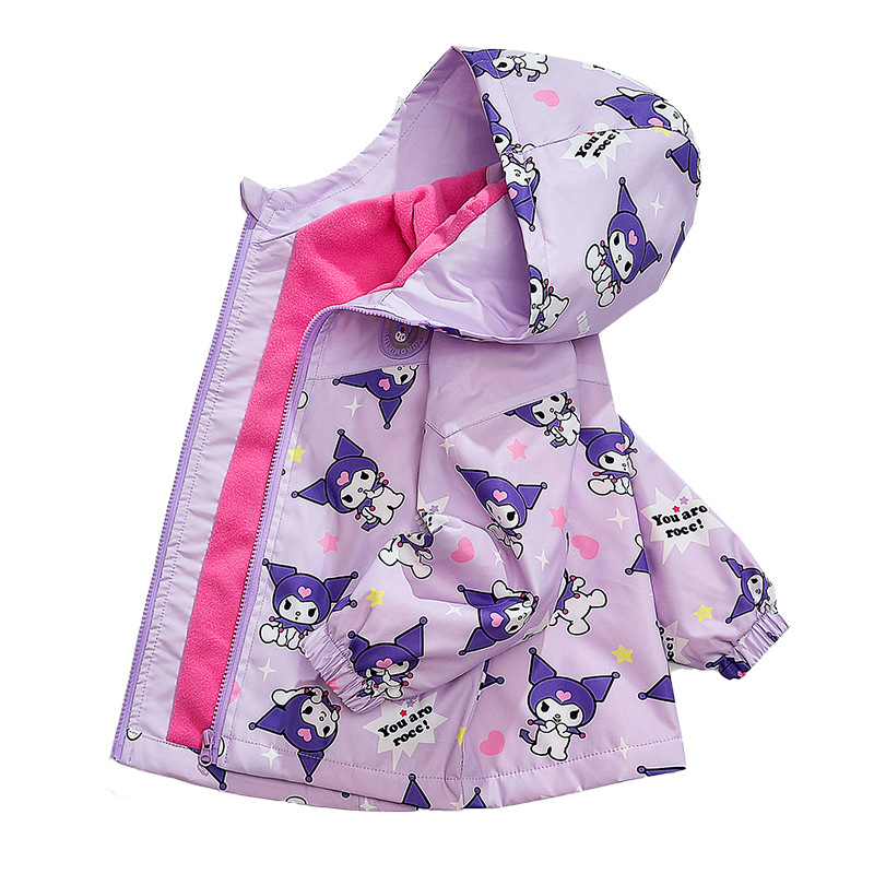 Chaqueta casual con forro polar para niñas, nuevo conjunto de otoño 2025 con luces intermitentes, chaqueta corta de moda para niños con forro polar para primavera y otoño.