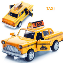 儿童回力合金的士轿车出租车仿真计程模型玩具培训机构礼品批发