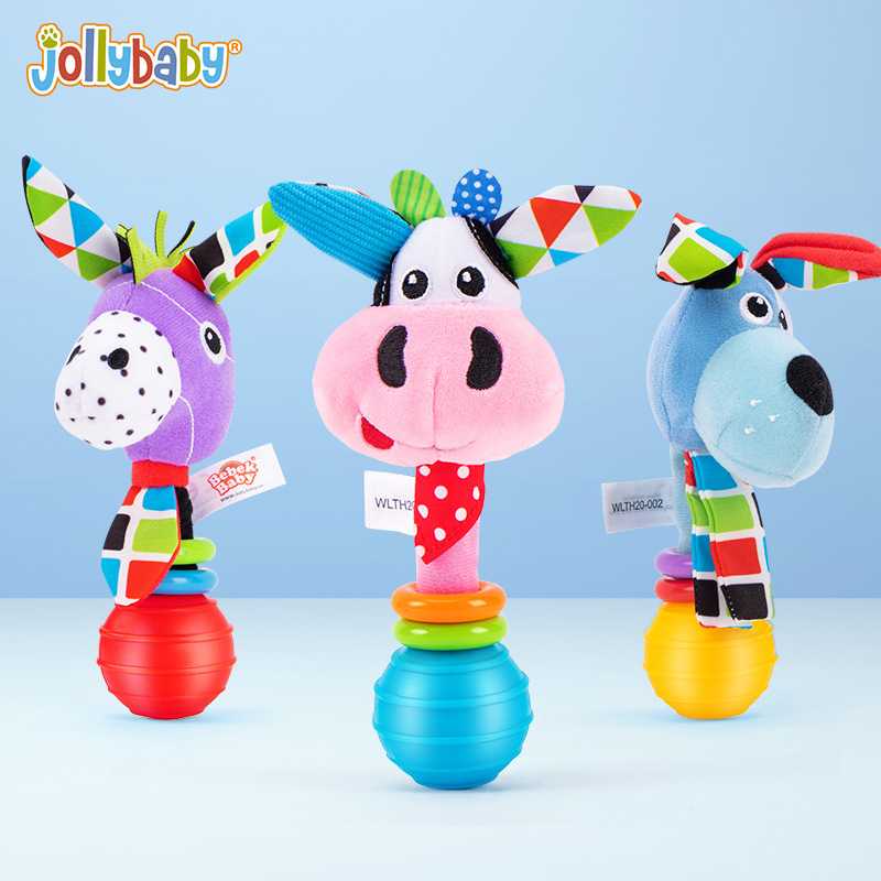 Jollybaby bebé recién nacido juguete mordida sonajero educativo masculino y femenino bebé 0-1 años educación temprana sonajero palo
