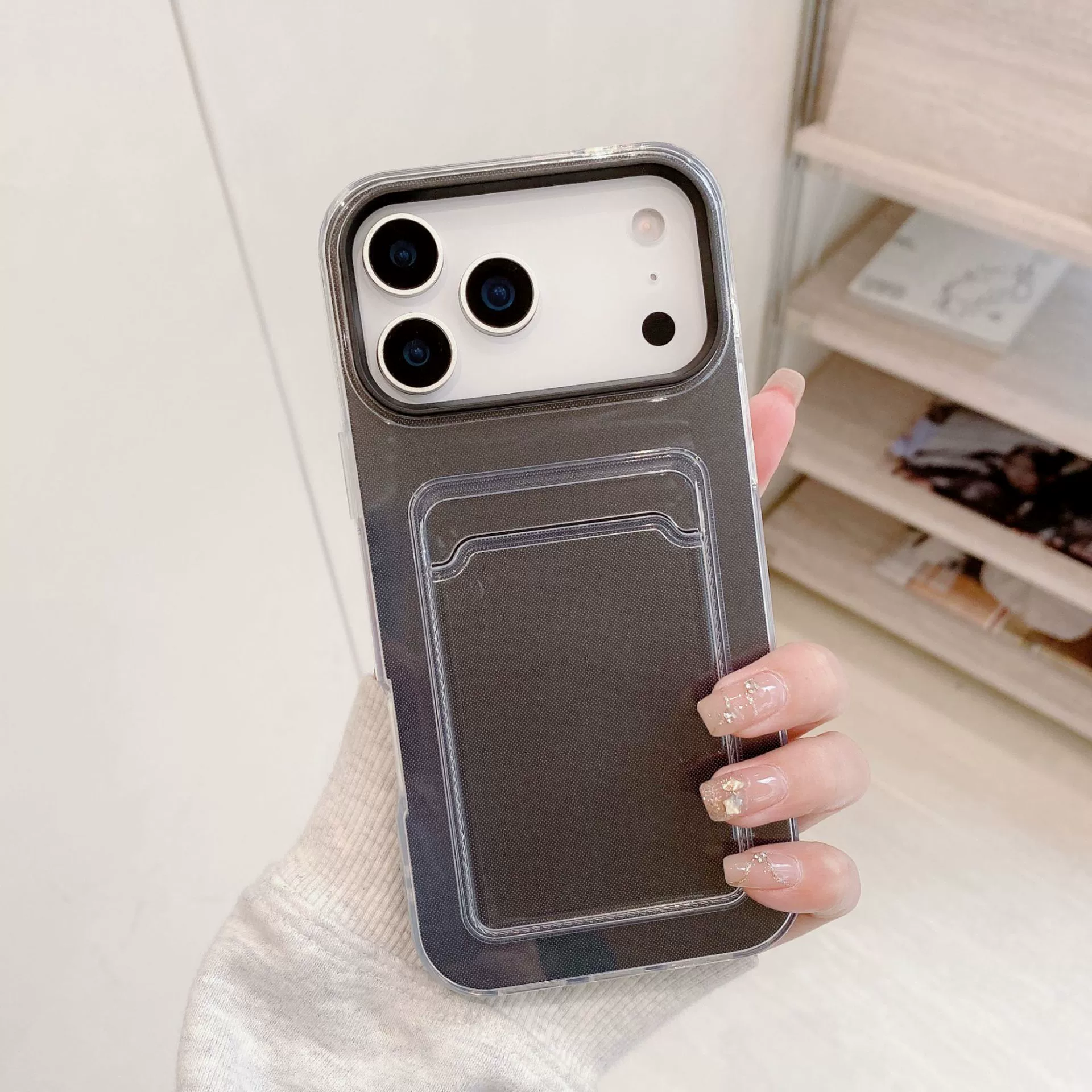 Apple, совместимый силиконовый чехол для телефона, держатель для карт, iPhone 16, защитный чехол, iphone, 17promax, 2 в 1