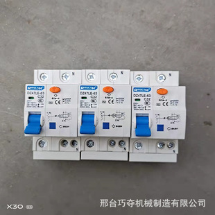 Leakage Circuit Breaker Dz47Le-63/1P2P Household Lightning Protection Two-Phase Circuit Breaker Main Switch 63A