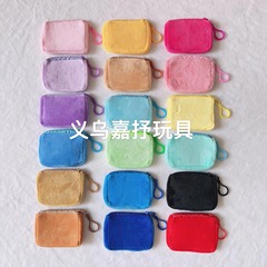 純色の四角形の小銭入れのキャンディー色のぬいぐるみのかばんのリュックサックのイヤホンのカバンのシンプルで可愛いリュックサックのコインのカバン