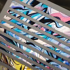 TENSOR Ferrite 5D Thin and Flexible Nail Sticker Backing Glue Nail Sticker Metal Gloss Electric Gold Abstract Oil Paint EM-010