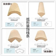 欧式弧型装饰嵌条中纤密度奥松板木条柜门套圆弧造型浮扣线麦太保