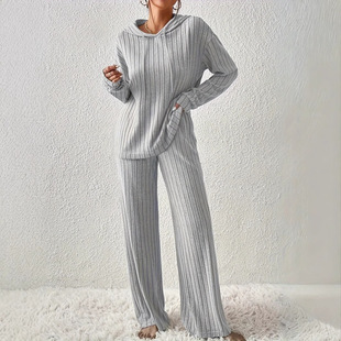 2025 Spring and Autumn Cross-Border Special Supply Foreign Trade Spot Large Size Casual Long Sleeve Drawstring Hoodie Suit Manufacturer Wholesale