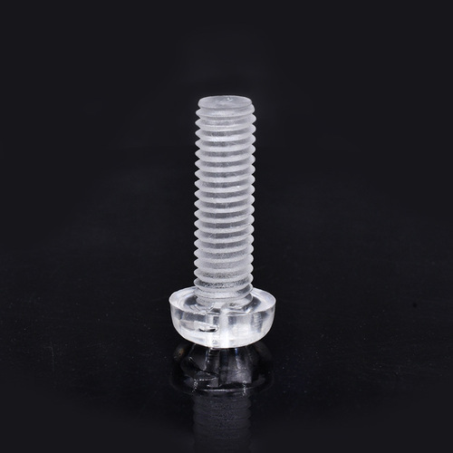 Factory direct sales PC acrylic transparent plastic screws M2-M6 cross round head screws transparent plastic nuts