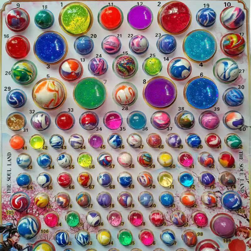 Dragon Ball 110 Elastic Ball Large, Medium and Small Solid Luminous Board Kidsren's Toy Lottery Lottery Cheap