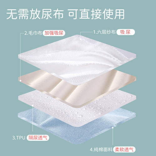 Baby training pants, children's learning pants, baby gauze diaper pants, waterproof underwear, washable diapers, diapers, diapers