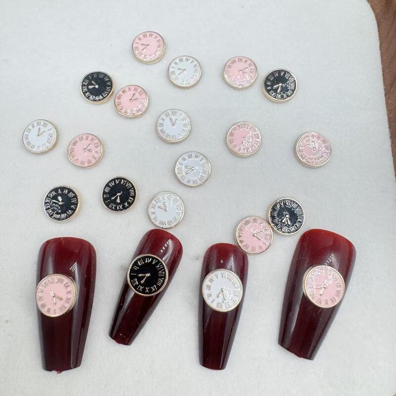 Cross-Border Trendy Nail Art Accessories Creative Japanese and Korean Style Roman Numeral Clock DIY Nail Decorations