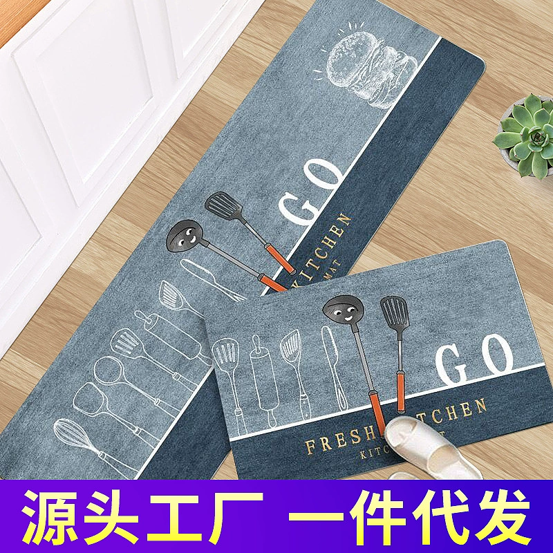Утолщенные кухонные коврики, устойчивые к пятнам коврики для ванной комнаты, входные коврики, входные коврики, коврики для двери ванной комнаты, простые домашние ковровые коврики для ног