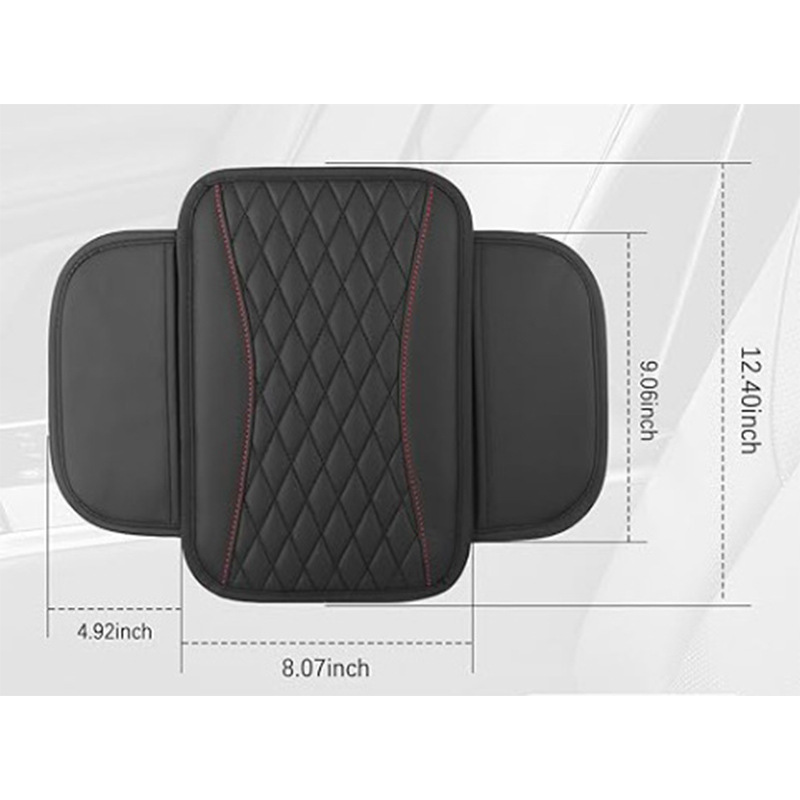 Wholesale car armrest case cushion PU leather embroidered three-dimensional cross-border explosion non-slip central armrest case cushion