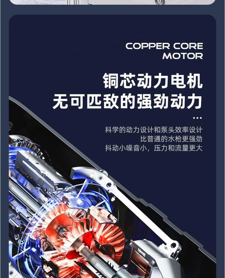 Suitable for Genuine German Quality Car Wash High-Pressure Water Gun Household Wireless Charging Car Wash Machine Portable Lithium Battery