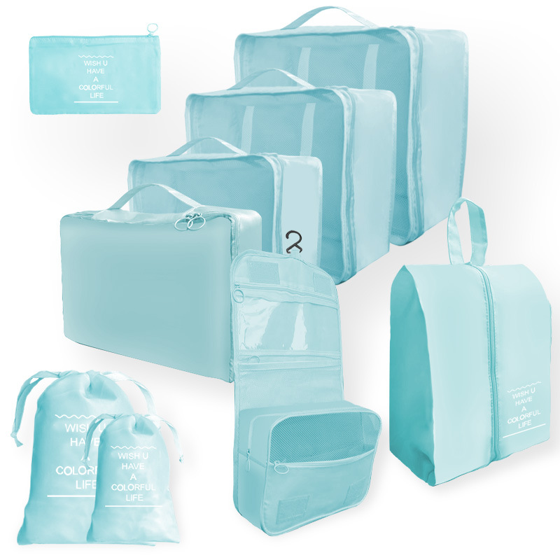 Bolsa de almacenamiento de viaje traje de seis piezas de siete piezas de ocho piezas plegable bolsa de lavado bolsa de almacenamiento de ropa bolsa de viaje con cordón