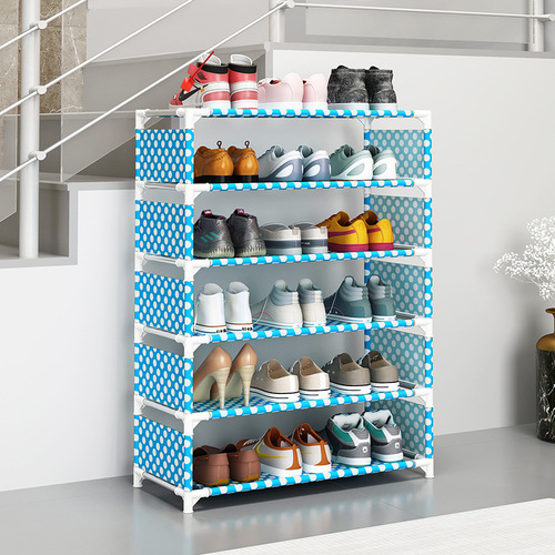 Shoe rack sturdy shoe cabinet dustproof multi-layer household storage small narrow for rental apartments and student dormitories