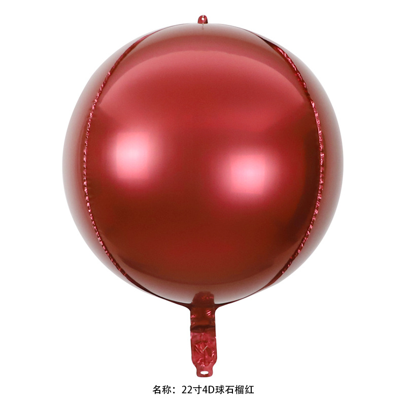 18 pulgadas 22 pulgadas 32 pulgadas 50 pulgadas 4D esfera redonda gran tamaño normal globo de película de aluminio decoración de fiesta de cumpleaños