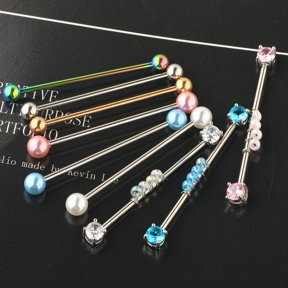 Pointed titanium steel lip stud product view