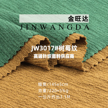 220g树莓纹面料 CVC皱感肌理针织布 氨纶弹力春夏套装外套布料