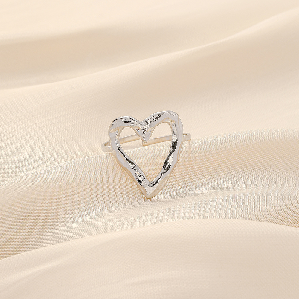 Simple Style Star Heart Shape Stainless Steel Plating Open Ring 1 Piece display picture 21