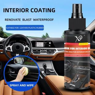 Interior Wax Spray Car Interior Leather Coating Seat Maintenance Polish Car Refresh Agent Foreign Trade Cross-Border