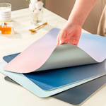 PU/PVC渐变防水皮质餐垫餐厅餐桌隔热垫家用西餐垫耐高温防烫