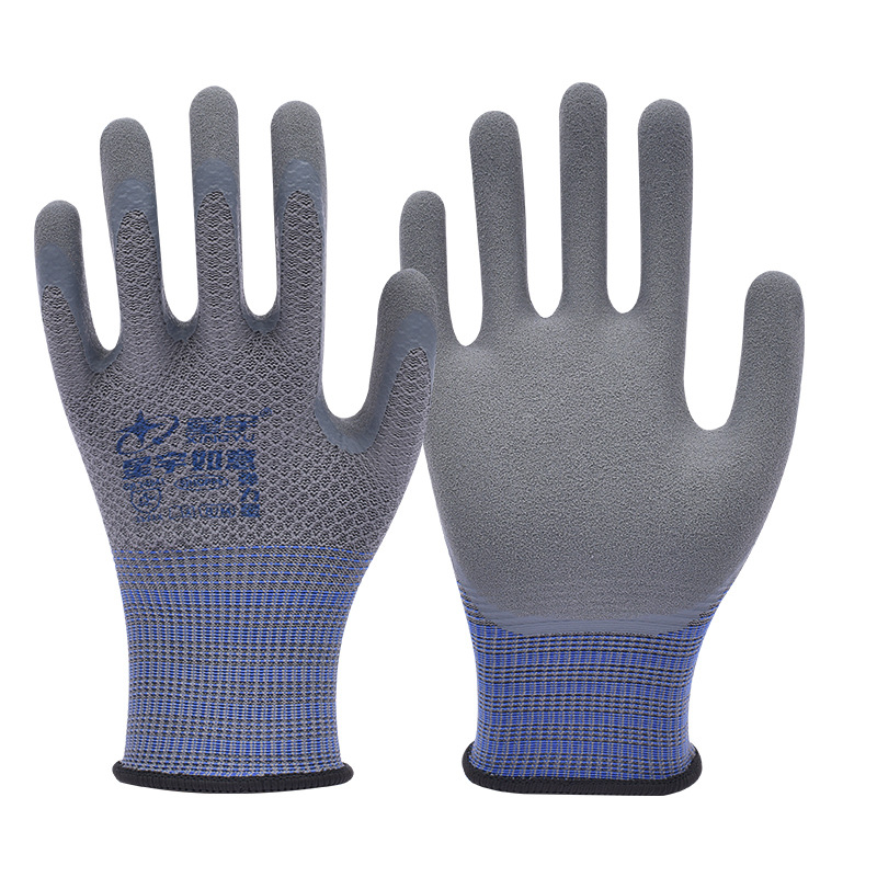 Guantes elásticos de protección laboral antideslizantes, resistentes al desgaste, elásticos, duraderos y transpirables, pegamento de protección laboral