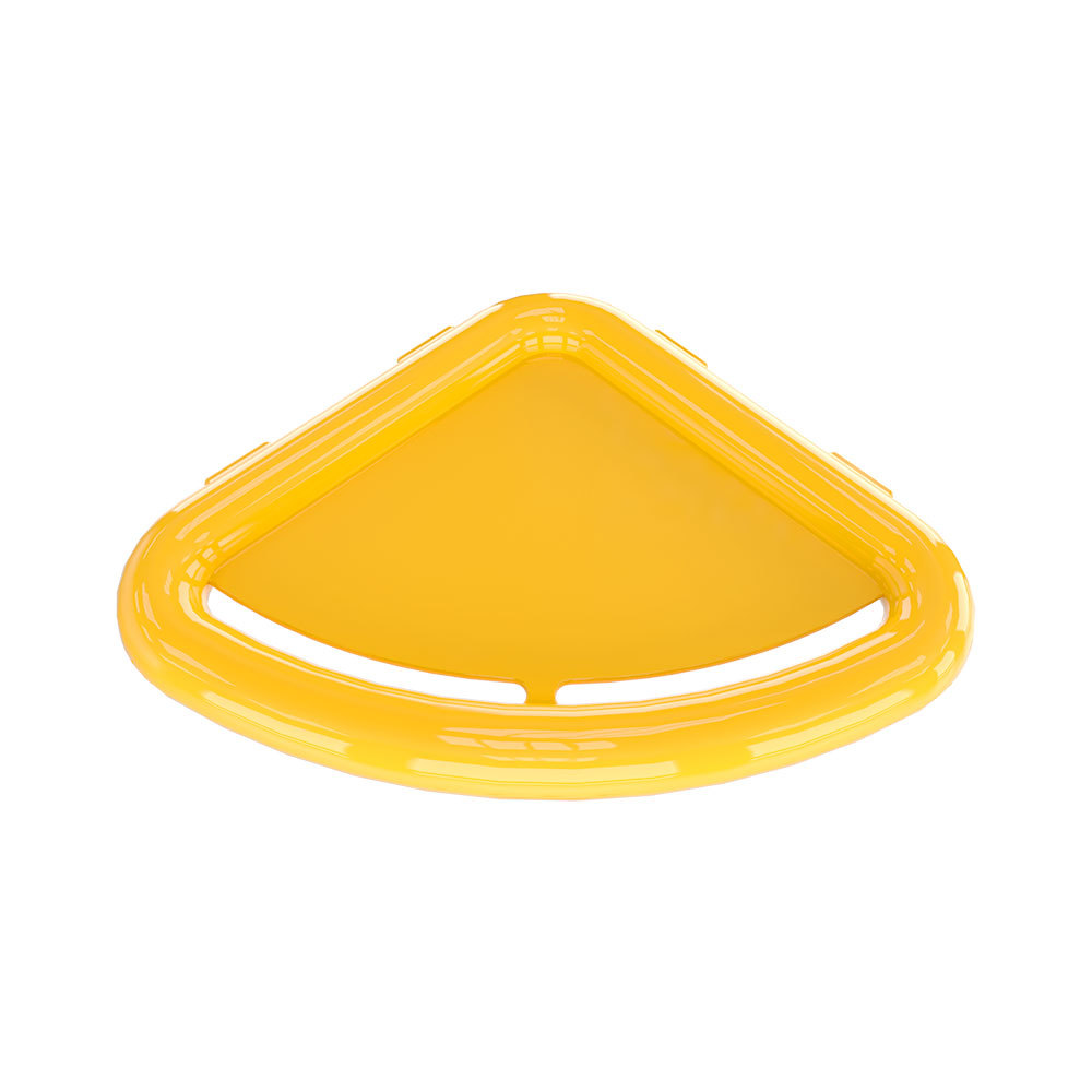 ドーパミンカラーの穴あけ不要多機能キッチン収納ラック、壁掛け式穴あけ不要リビング/バスルーム三角ラック